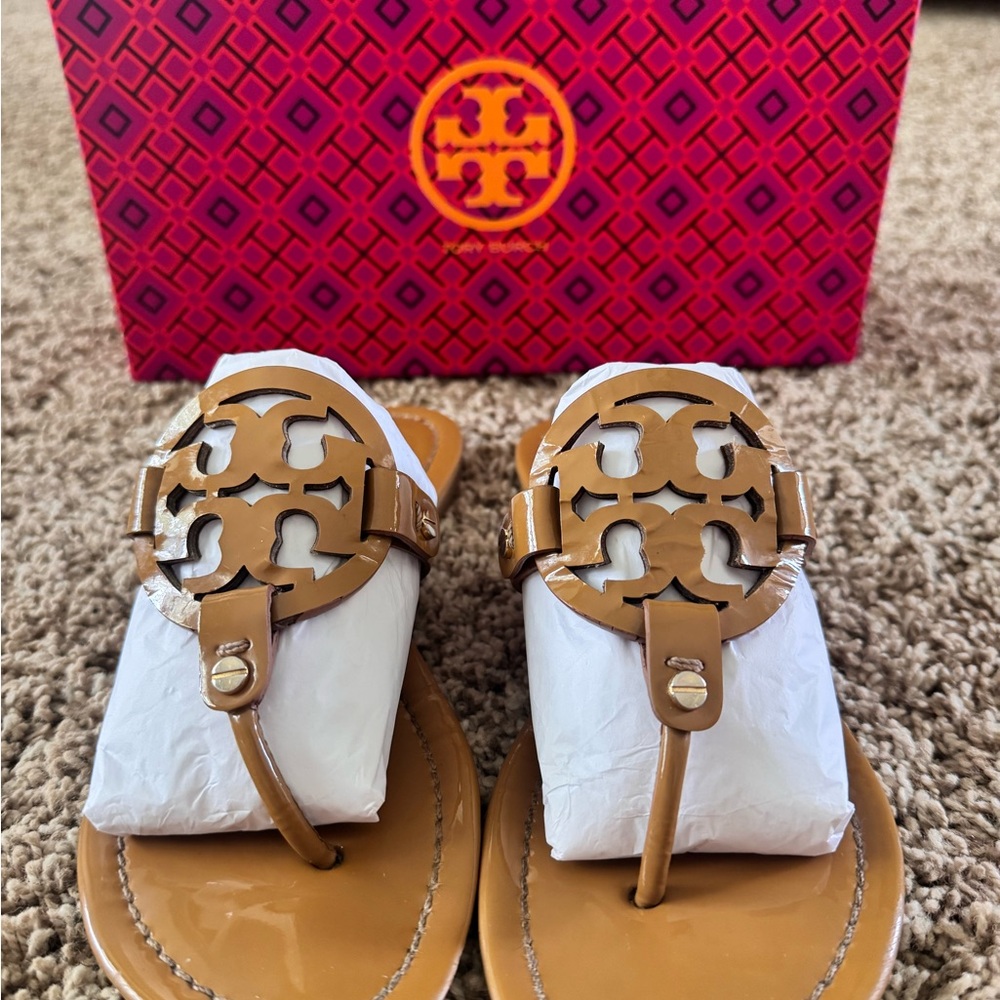 Tory Burch Tan Miller Sandals - Picture 6 of 7